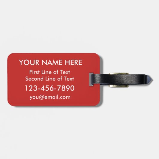 Engels At Heart Bagagelabel Sjabloon, Engeland (Achterkant horizontaal)