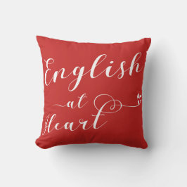 Engels at Heart Throw Cushion, Engeland Kussen