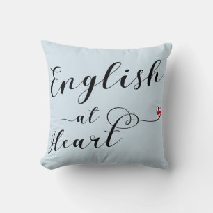 Engels at Heart Throw Cushion, Engeland Kussen
