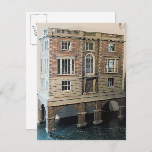 Engels balustraded doll's house with balcony briefkaart (Voorkant / Achterkant)