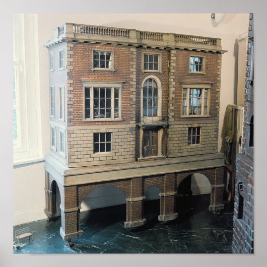 Engels balustraded doll's house with balcony poster (Voorkant)