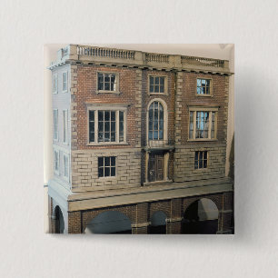 Engels balustraded doll's house with balcony vierkante button 5,1 cm