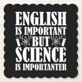 Engels Belangrijk Maar Wetenschap Grappig Leraar G Kartonnen Onderzetters (Voorkant)