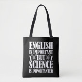 Engels Belangrijk Maar Wetenschap Grappig Leraar G Tote Bag (Voorkant)