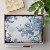 Engels Bloemen  Blauw en Wit LG Decoupage Tissuepapier (Geschenk)