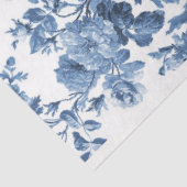 Engels Bloemen  Blauw en Wit LG Decoupage Tissuepapier (Detail)