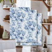 Engels Bloemen Frans Blauw en Wit LG Decoupage Tissuepapier