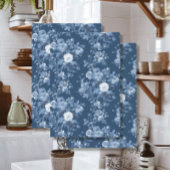 Engels Bloementoilet Marine Blauw Wit LG Decoupage Tissuepapier