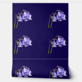 Engels Bluebell Flower Wallpaper Behang (Afrollen)