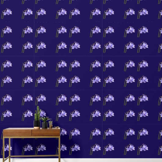 Engels Bluebell Flower Wallpaper Behang (Hal)