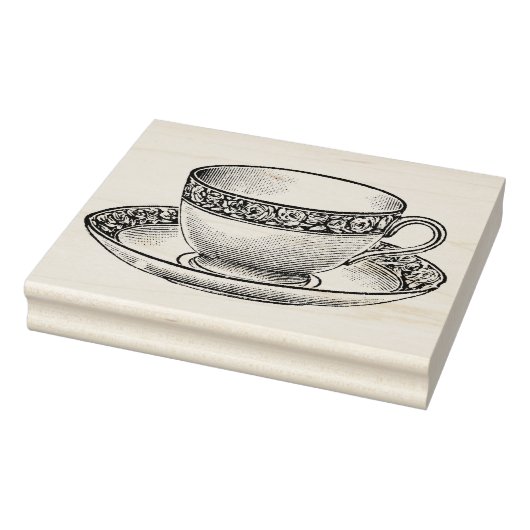  Engels Bone China Teacup Rubber Art Stamp Rubberstempel (Stempel)