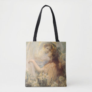 Engel's Boodschap door George Swinstead, Vintage K Tote Bag