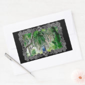 Engels bos rechthoekige sticker (Envelop)