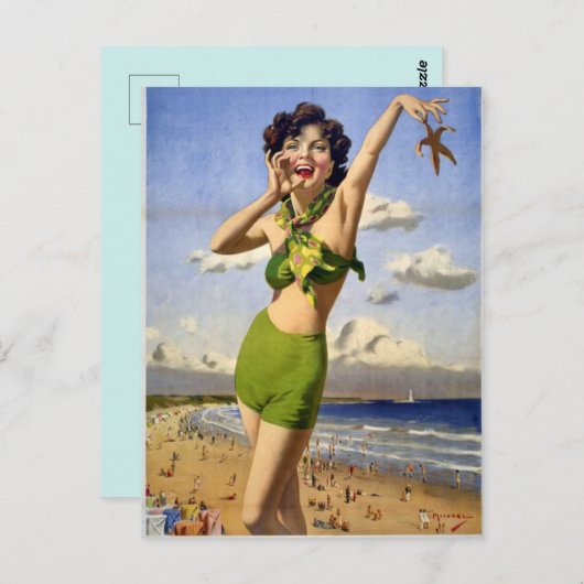 Engels Briefkaart voor kustvaart (Voorkant / Achterkant)