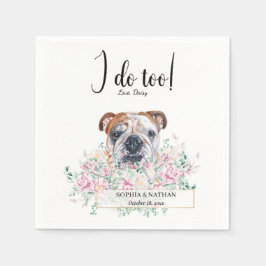 Engels British Bulldog Wedding Cocktail Napkins Servet