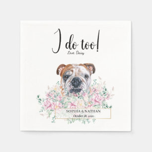 Engels British Bulldog Wedding Cocktail Napkins Servet