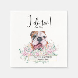 Engels British Bulldog Wedding Cocktail Napkins Servet