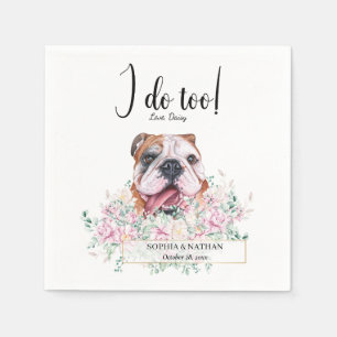 Engels British Bulldog Wedding Cocktail Napkins Servet