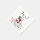 Engels British Bulldog Wedding Cocktail Napkins Servet (Hoek)