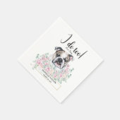 Engels British Bulldog Wedding Cocktail Napkins Servet (Hoek)