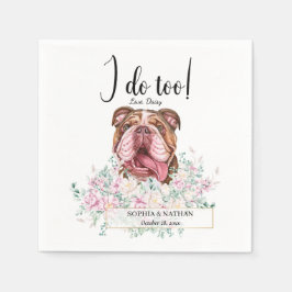 Engels British Bulldog Wedding Cocktail Napkins Servet