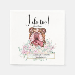 Engels British Bulldog Wedding Cocktail Napkins Servet