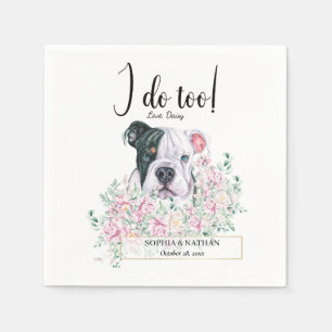 Engels British Bulldog Wedding Cocktail Napkins Servet