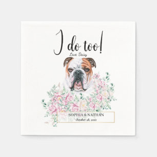 Engels British Bulldog Wedding Cocktail Napkins Servet