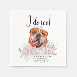 Engels British Bulldog Wedding Cocktail Napkins Servet