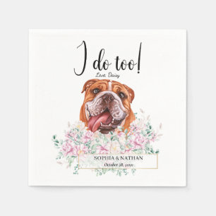Engels British Bulldog Wedding Cocktail Napkins Servet