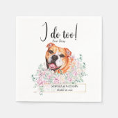 Engels British Bulldog Wedding Cocktail Napkins Servet (Voorkant)