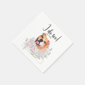 Engels British Bulldog Wedding Cocktail Napkins Servet (Hoek)