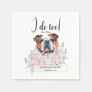 Engels British Bulldog Wedding Cocktail Napkins Servet