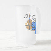 Engels Budgie Plays Bass Cello Matglas Bierpul (Voorkant rechts)