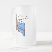 Engels Budgie Plays Bass Cello Matglas Bierpul (Voorkant links)