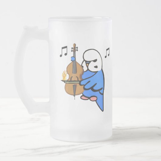 Engels Budgie Plays Bass Cello Matglas Bierpul (Links)