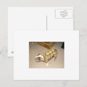 engels buldog als honinggebakken ham briefkaart (Voorkant / Achterkant)