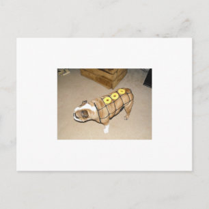 engels buldog als honinggebakken ham briefkaart