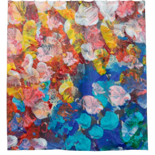 engels buldog portret intellectuele kunst , grijs douchegordijn (Voorkant)