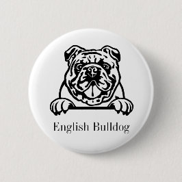 engels buldog ronde button 5,7 cm