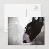 Engels Bull Terrier Art Briefkaart (Voorkant / Achterkant)