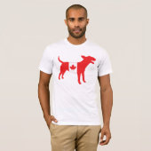 Engels Bull Terrier/Canadian Flag T-shirt (Voorkant volledig)
