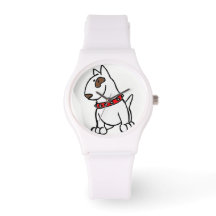 Engels Bull Terrier Cartoon Horloge