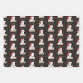Engels Bull Terrier Dog Christmas Pattern Inpakpapier Vel (Voorkant 3)