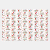 Engels Bull Terrier Dog Christmas Pattern Inpakpapier Vel (Voorkant)