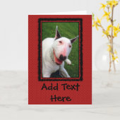 Engels Bull terrier Kaart (Gele Bloem)