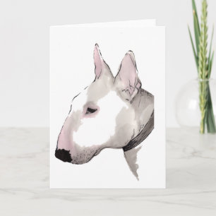 Engels bull terrier kaartportret kaart