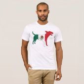 Engels Bull Terrier/Mexican Flag T-shirt (Voorkant volledig)