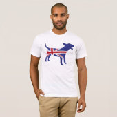 Engels Bull Terrier/Union Jack T-shirt (Voorkant volledig)