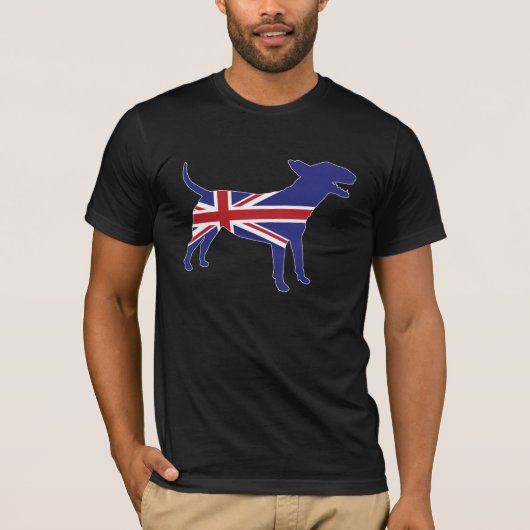 Engels Bull Terrier/Union Jack T-shirt (Voorkant)